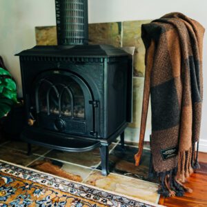Alpaca Throw Australia Brown & Charcoal Checks.