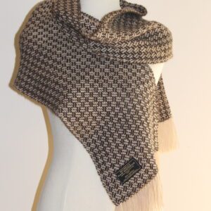 Alpaca Scarf Australia Brown and Fawn Twill