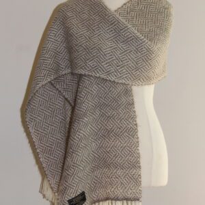 Alpaca Scarf Australia Fawn & Cream Plaited